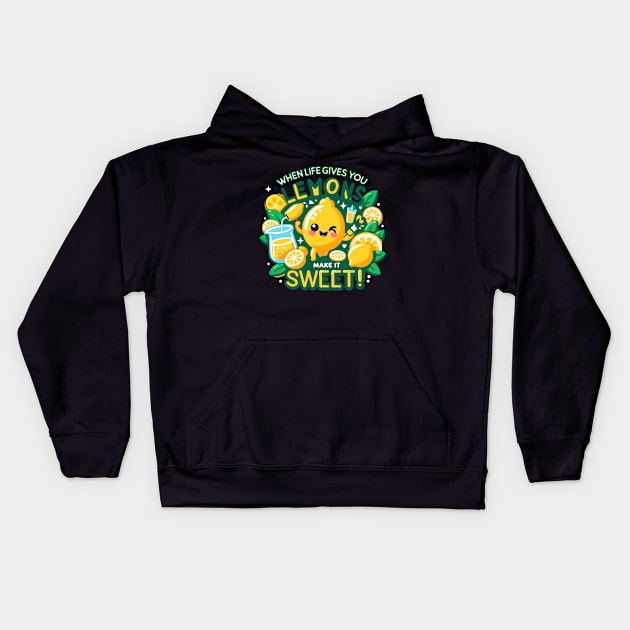 lemons make it sweet Kids Hoodie by AOAOCreation